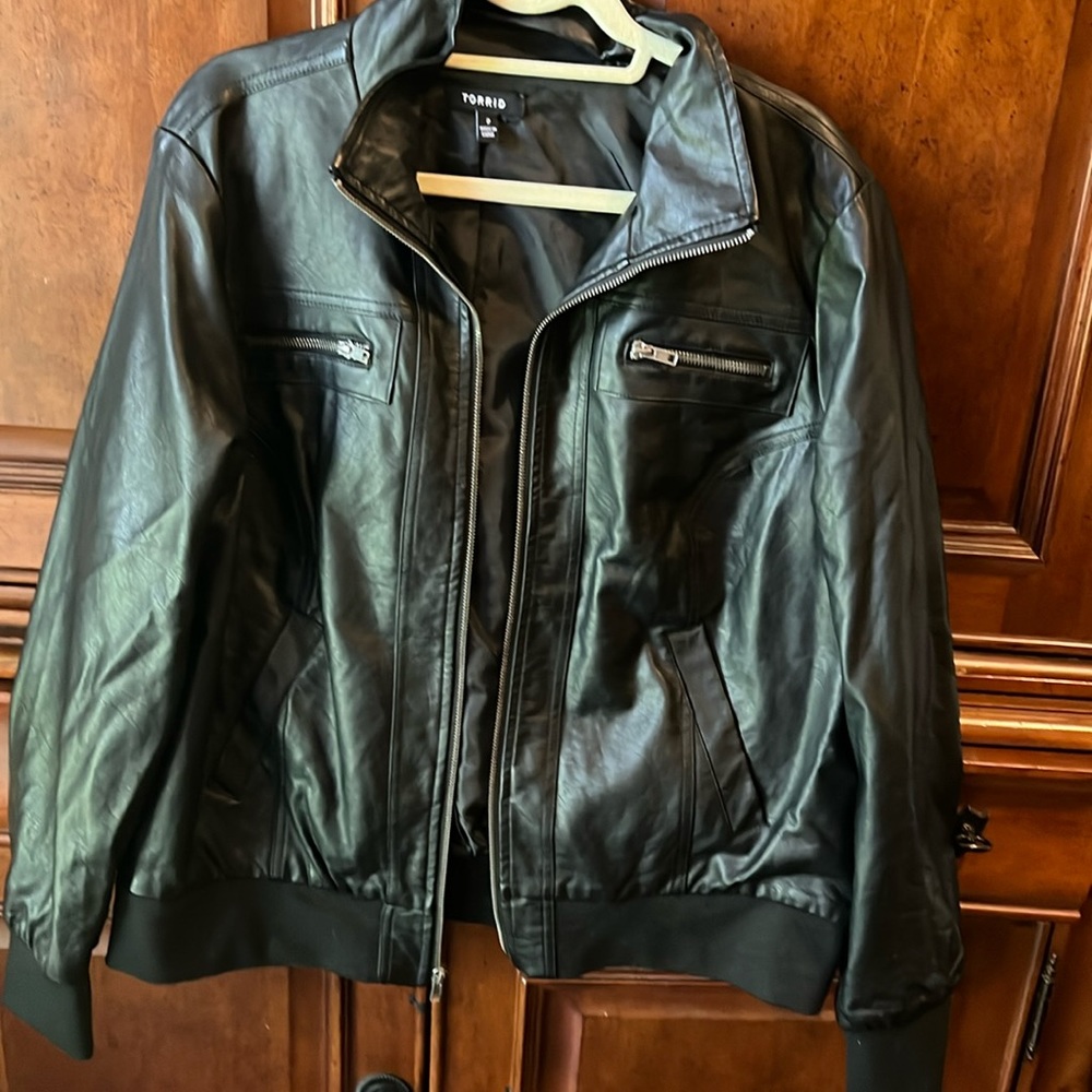 Torrid faux leather bomber jacket | Size 2